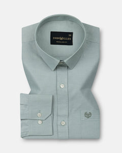 Vicenza Olive Plain Oxford Cotton Shirt - John Ellies