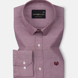 Vicenza Magenta Plain Oxford Cotton Shirt - John Ellies