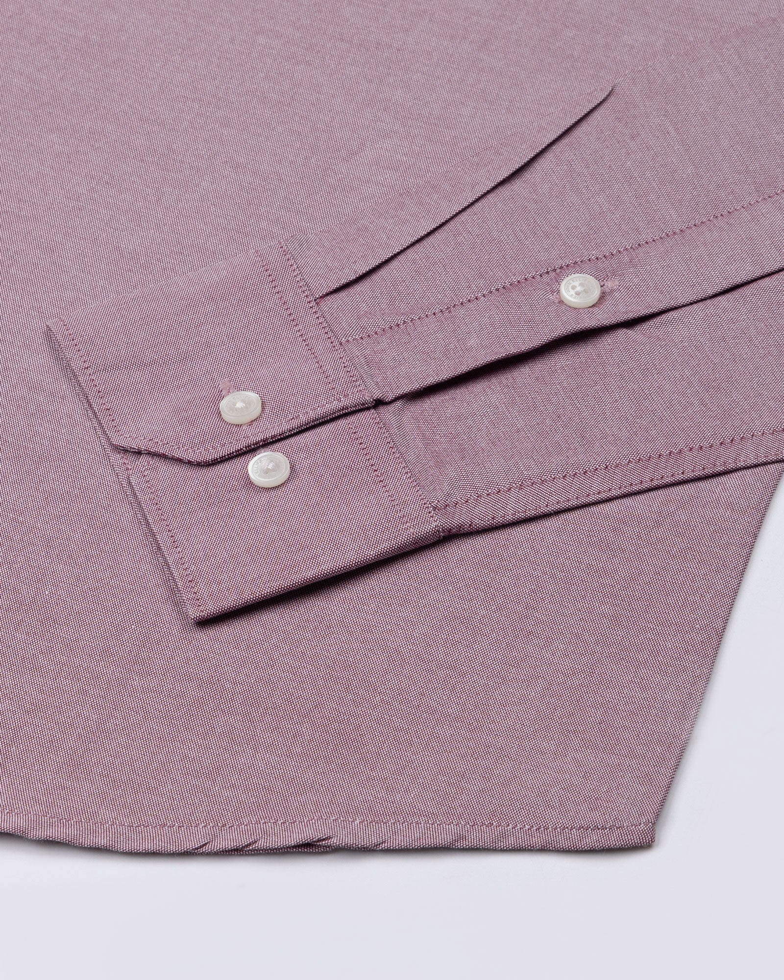 Vicenza Magenta Plain Oxford Cotton Shirt - John Ellies