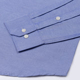 Vicenza Blue Plain Oxford Cotton Shirt - John Ellies