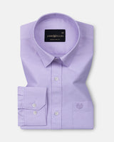 Vicenza Lavender Plain Oxford Cotton Shirt