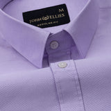 Vicenza Lavender Plain Oxford Cotton Shirt - John Ellies
