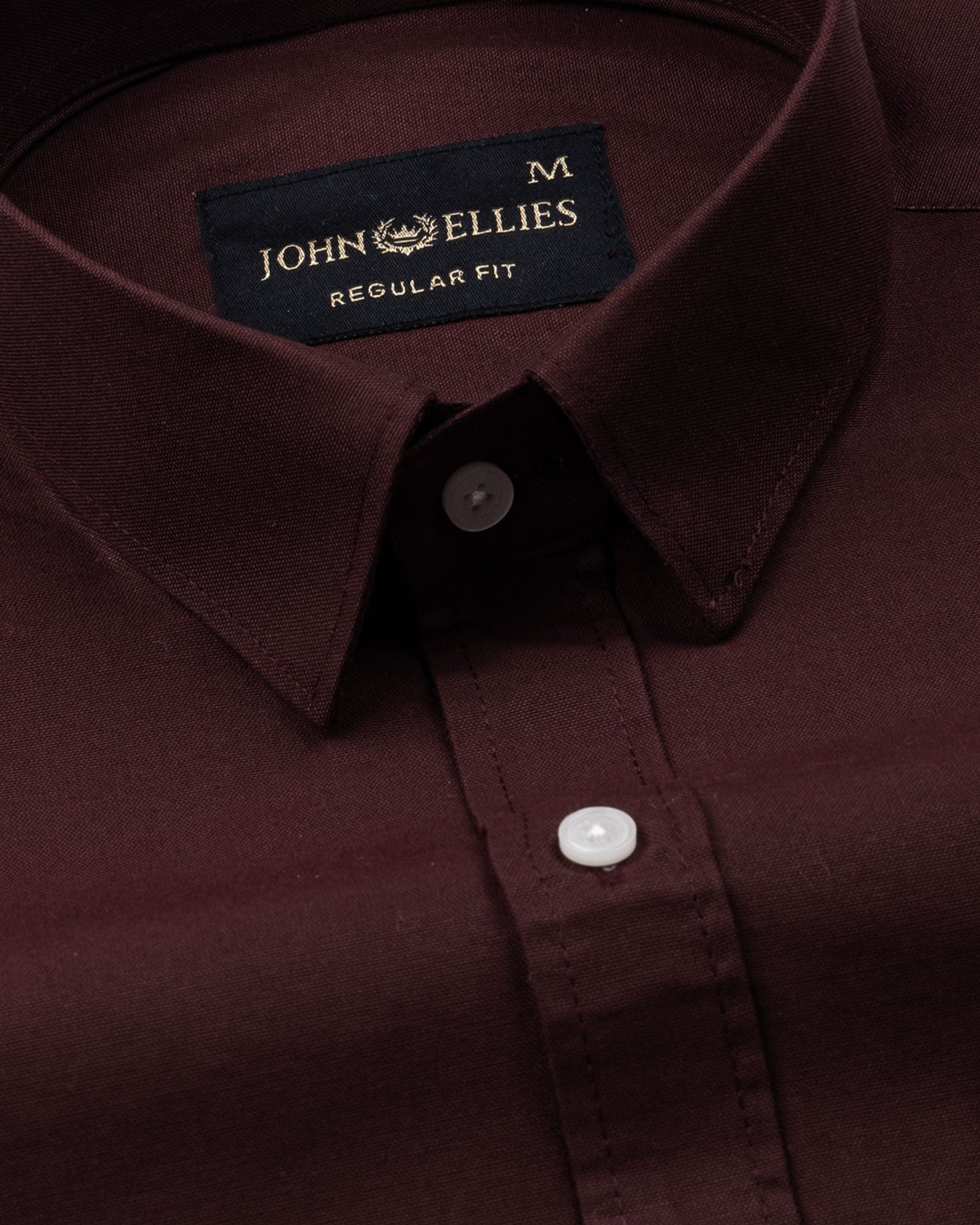Vicenza Brown Plain Oxford Cotton Shirt - John Ellies