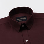 Vicenza Brown Plain Oxford Cotton Shirt - John Ellies