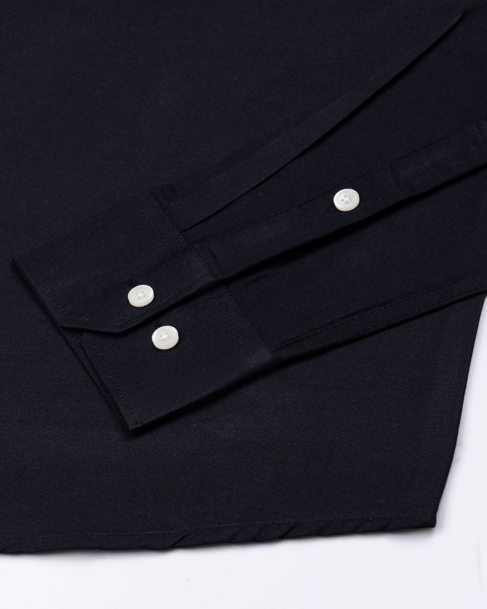 Vicenza Black Plain Oxford Cotton Shirt - John Ellies