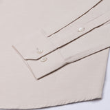 Vicenza Cream Plain Oxford Cotton Shirt - John Ellies