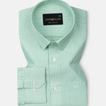 Winslow Lime Stripes Oxford Cotton Shirt - John Ellies