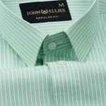 Winslow Lime Stripes Oxford Cotton Shirt - John Ellies
