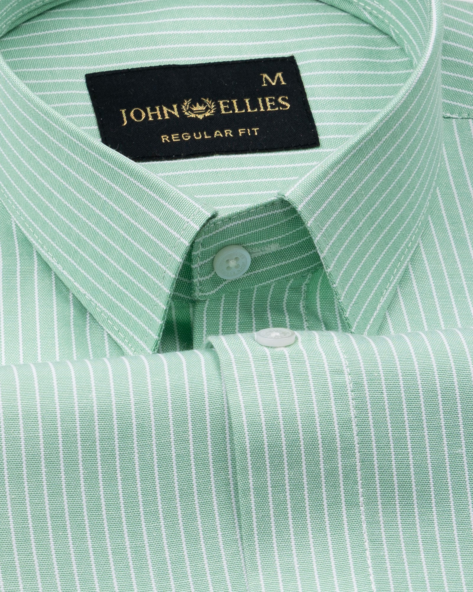 Winslow Lime Stripes Oxford Cotton Shirt - John Ellies