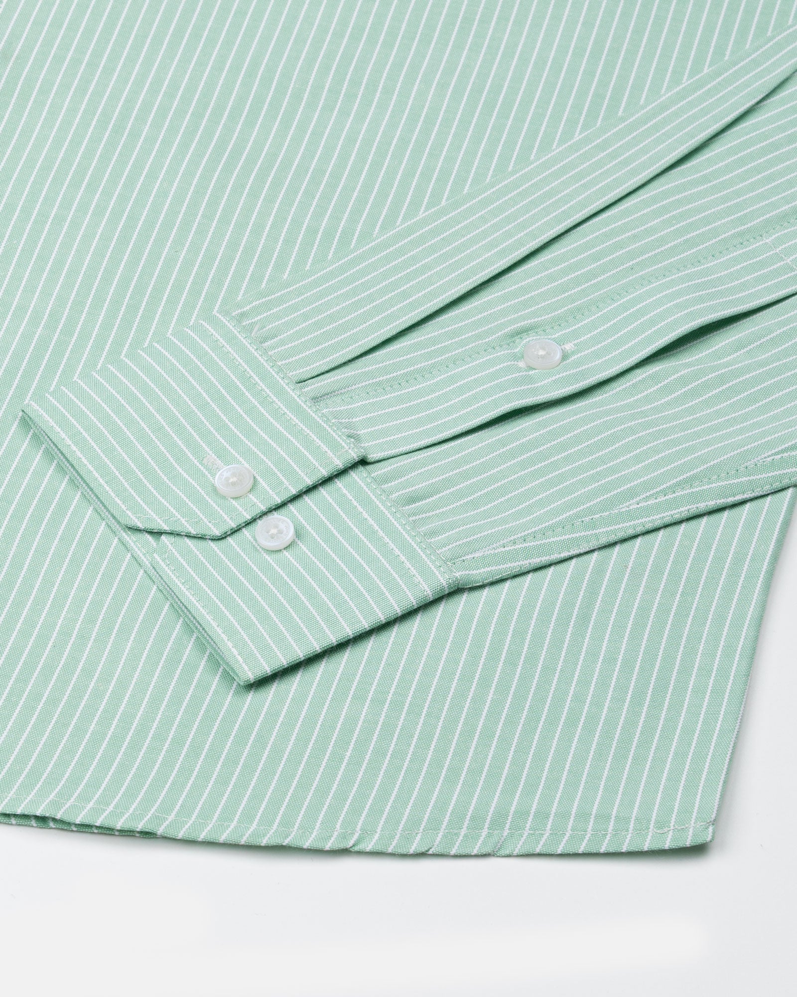Winslow Lime Stripes Oxford Cotton Shirt - John Ellies