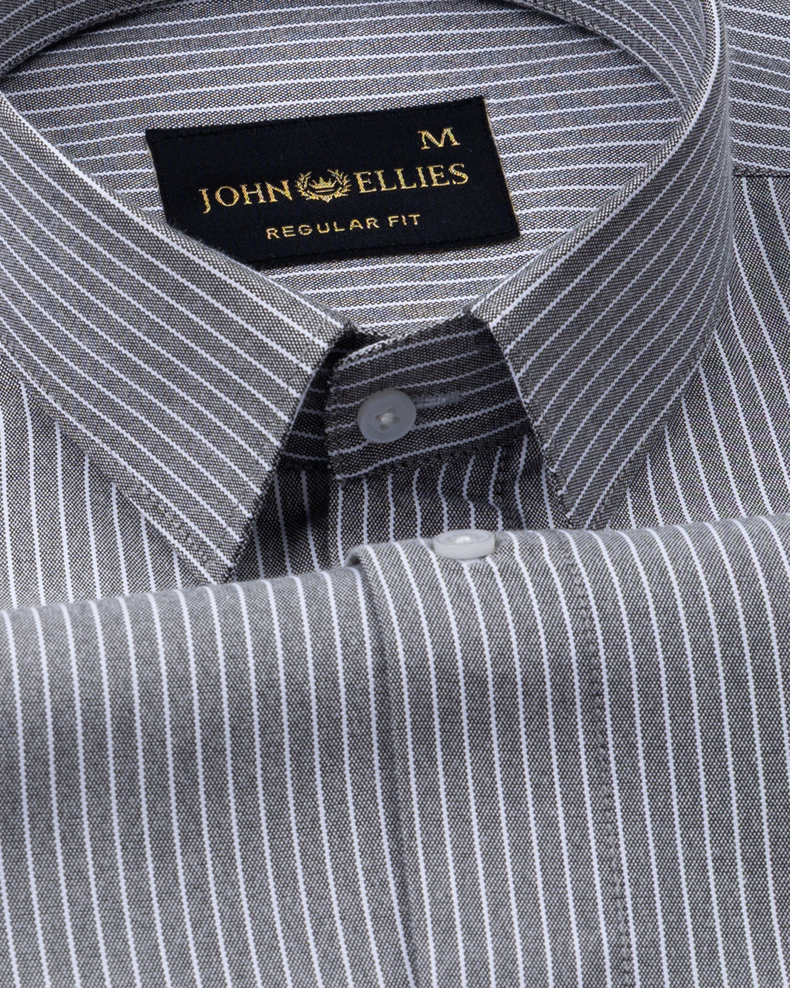 Winslow Black Stripes Oxford Cotton Shirt - John Ellies