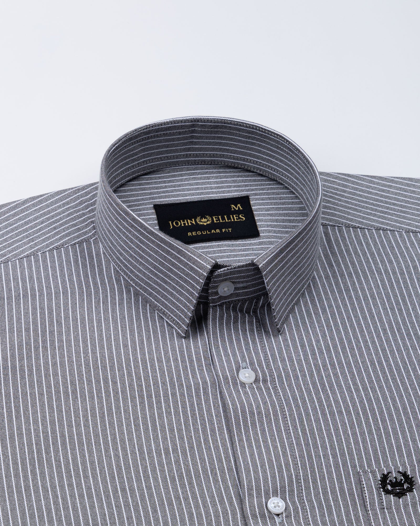Winslow Black Stripes Oxford Cotton Shirt - John Ellies