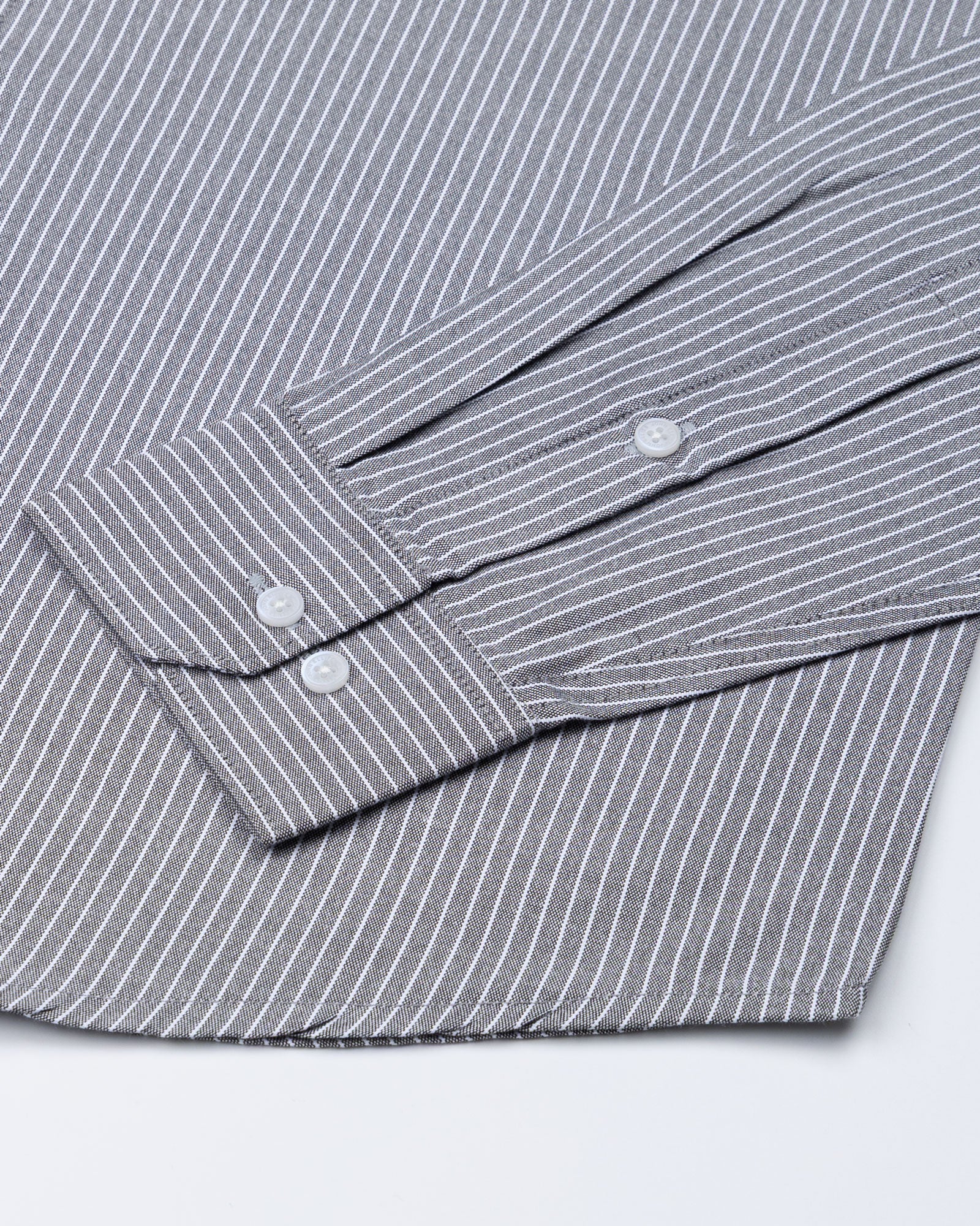 Winslow Black Stripes Oxford Cotton Shirt - John Ellies