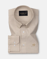 Winslow Beige Stripes Oxford Cotton Shirt