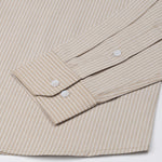 Winslow Beige Stripes Oxford Cotton Shirt - John Ellies