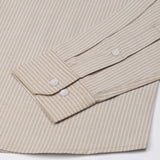Winslow Beige Stripes Oxford Cotton Shirt - John Ellies