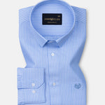 Winslow Blue Stripes Oxford Cotton Shirt - John Ellies