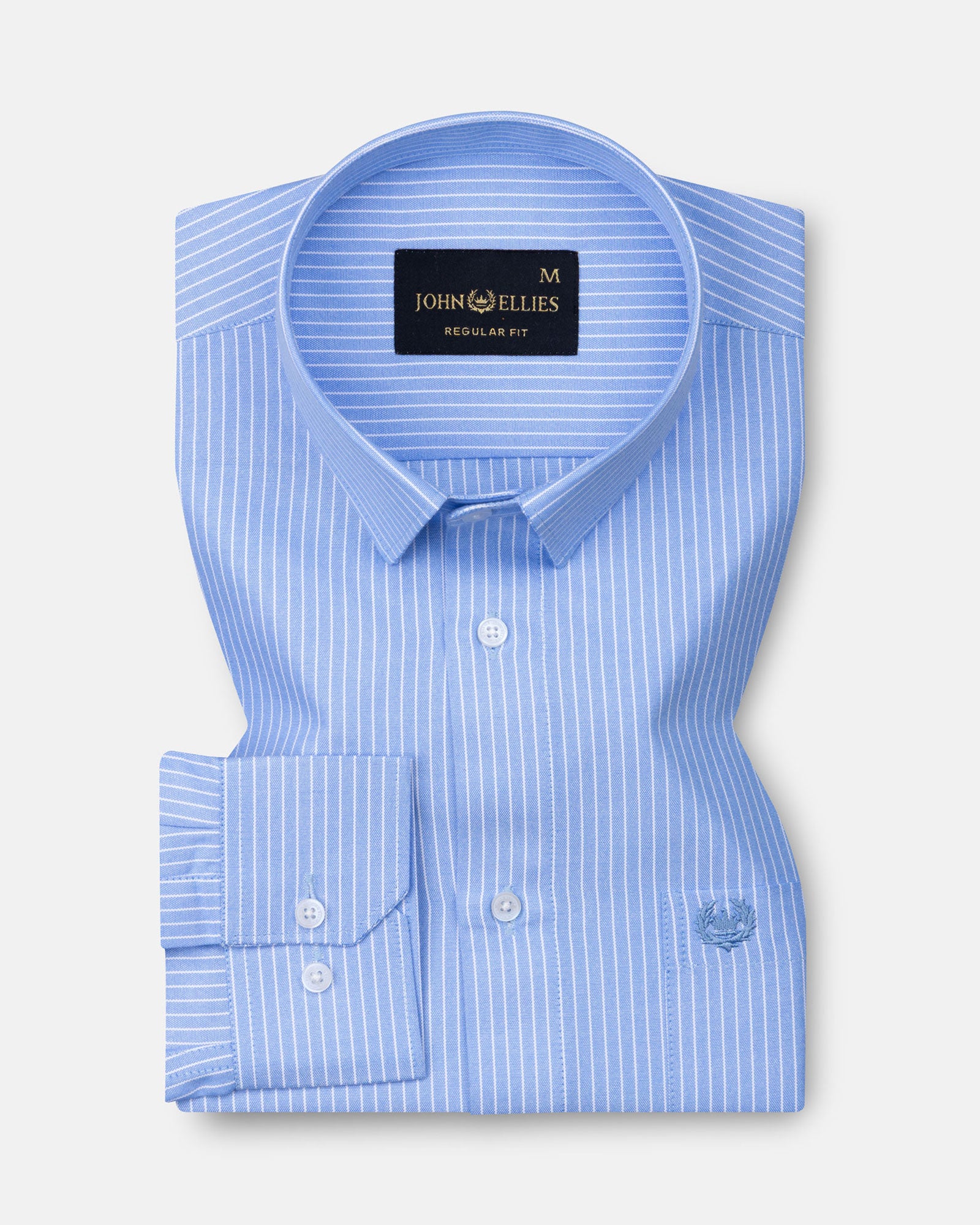 Winslow Blue Stripes Oxford Cotton Shirt - John Ellies