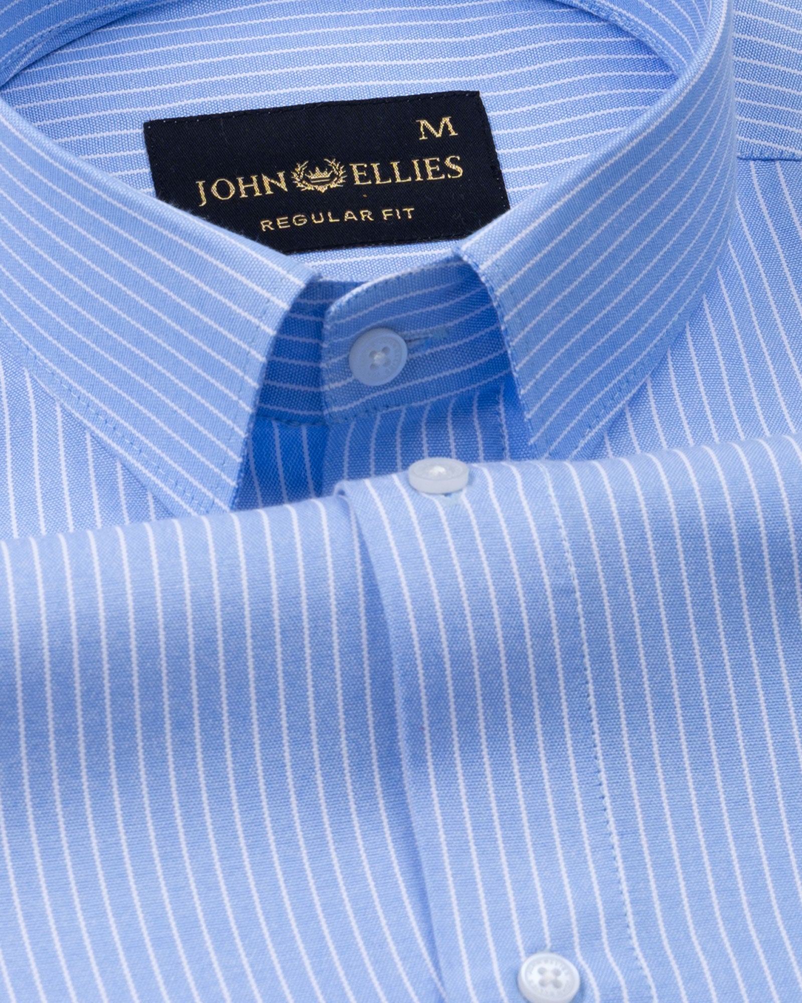 Winslow Blue Stripes Oxford Cotton Shirt - John Ellies