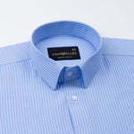 Winslow Blue Stripes Oxford Cotton Shirt - John Ellies