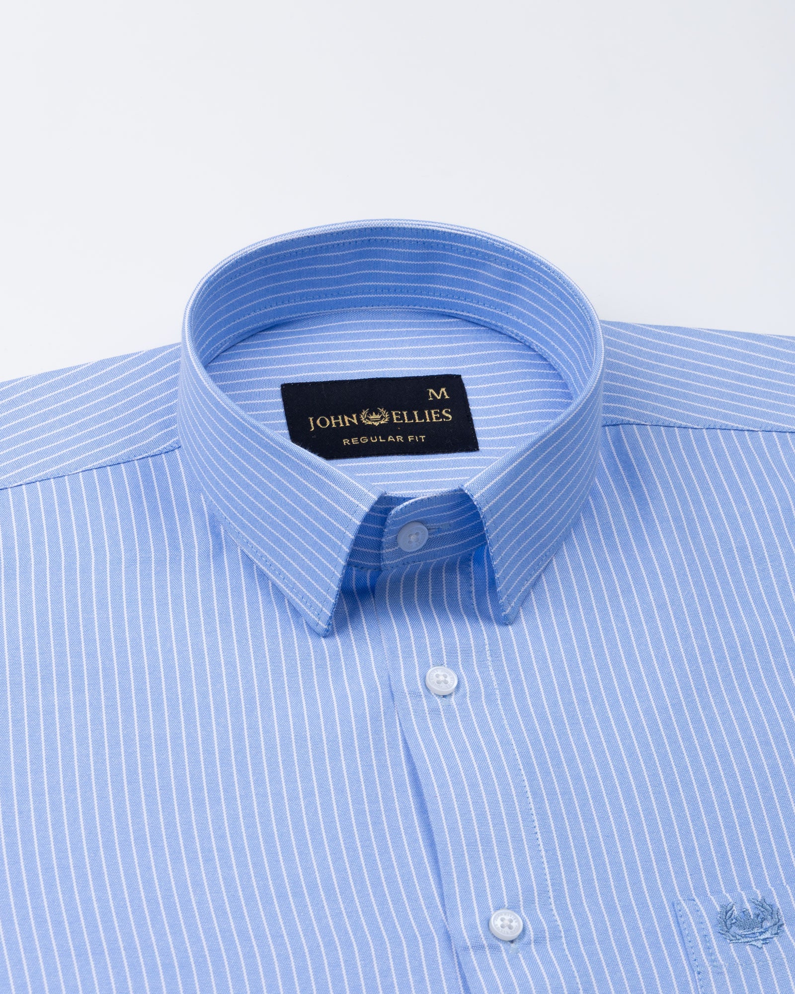 Winslow Blue Stripes Oxford Cotton Shirt - John Ellies