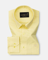 Belagio Lamon Yellow Printed Cotton Shirt