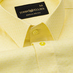 Belagio Lamon Yellow Printed Cotton Shirt - John Ellies
