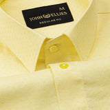 Belagio Lamon Yellow Printed Cotton Shirt - John Ellies