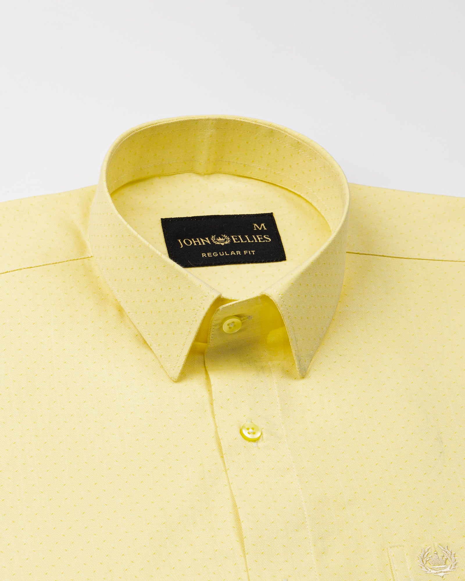 Belagio Lamon Yellow Printed Cotton Shirt - John Ellies
