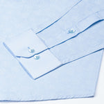 Belagio Powder Blue Printed Cotton Shirt - John Ellies