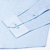 Belagio Powder Blue Printed Cotton Shirt - John Ellies