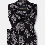 Belagio Black Printed Cotton Shirt - John Ellies