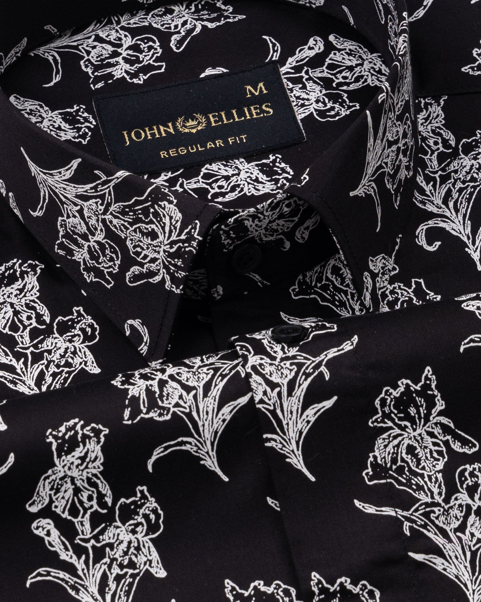 Belagio Black Printed Cotton Shirt - John Ellies