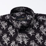 Belagio Black Printed Cotton Shirt - John Ellies