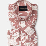 Belagio Peach Printed Cotton Shirt - John Ellies