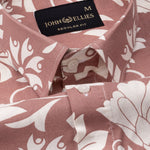Belagio Peach Printed Cotton Shirt - John Ellies