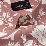 Belagio Peach Printed Cotton Shirt - John Ellies