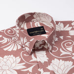 Belagio Peach Printed Cotton Shirt - John Ellies
