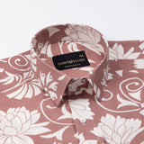 Belagio Peach Printed Cotton Shirt - John Ellies