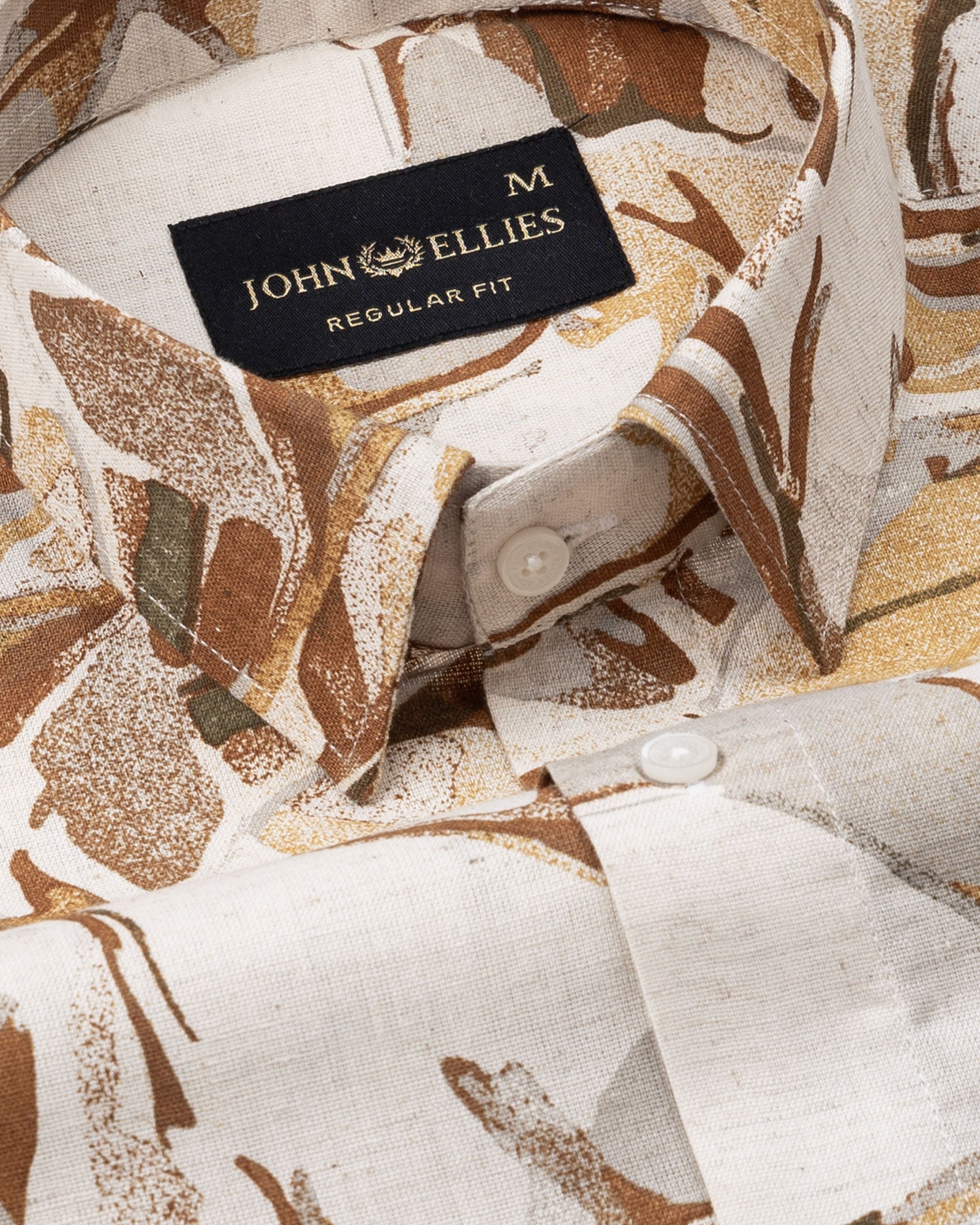 Belagio Gold Printed Cotton Shirt - John Ellies