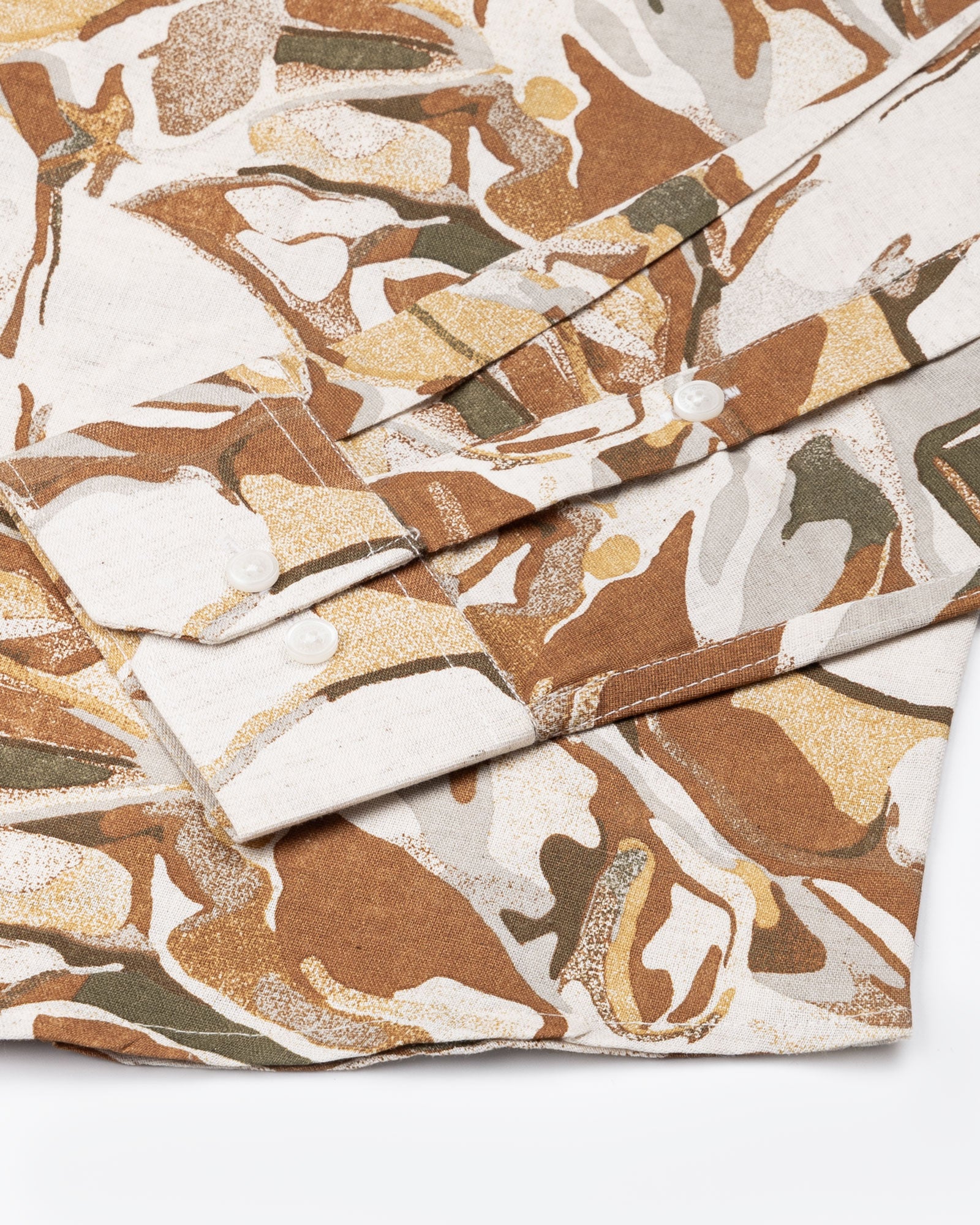 Belagio Gold Printed Cotton Shirt - John Ellies