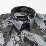 Belagio Army Green Printed Cotton Shirt - John Ellies