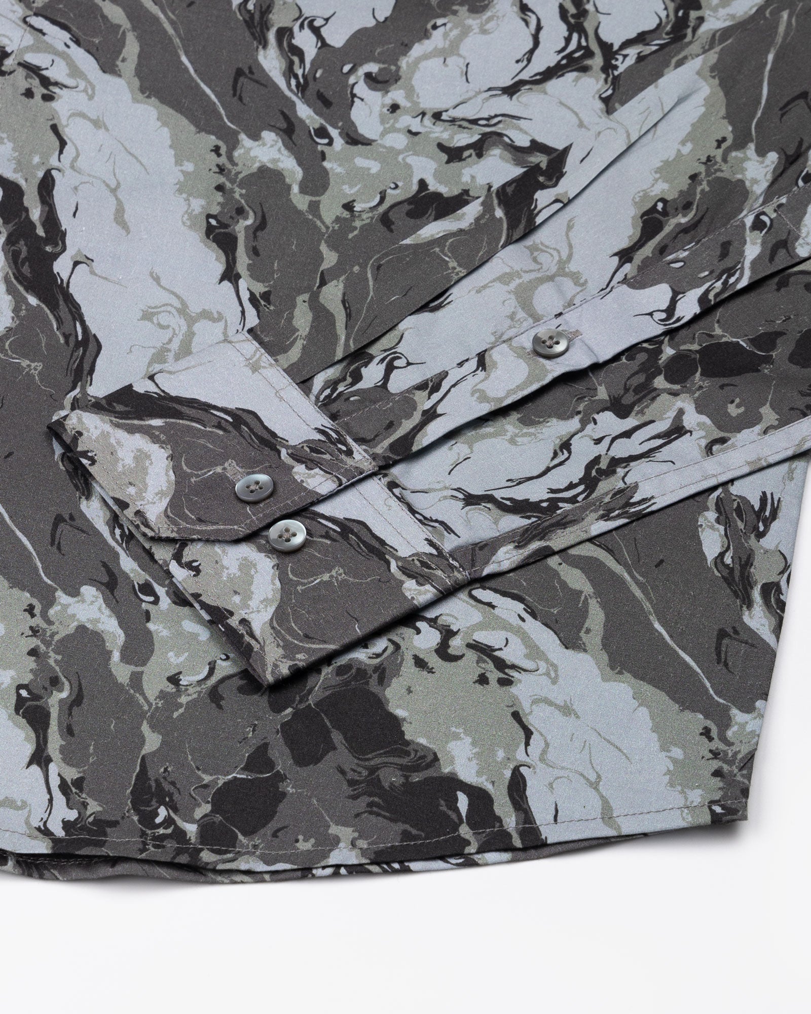Belagio Army Green Printed Cotton Shirt - John Ellies