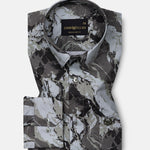 Belagio Army Green Printed Cotton Shirt - John Ellies