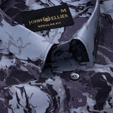 Belagio Purple Printed Cotton Shirt - John Ellies