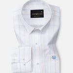 Arezo Sky Blue Stripes Linen Shirt - John Ellies
