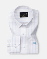 Arezo Sky Blue Stripes Linen Shirt