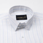 Arezo Sky Blue Stripes Linen Shirt - John Ellies