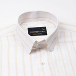 Arezo Cream Stripes Linen Shirt - John Ellies