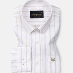 Arezo Olive Stripes Linen Shirt - John Ellies